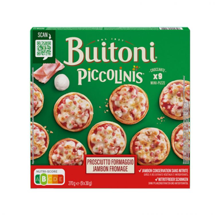 Buitoni Piccolinis Pizza Prosciutto Jambon Fromage 270 g