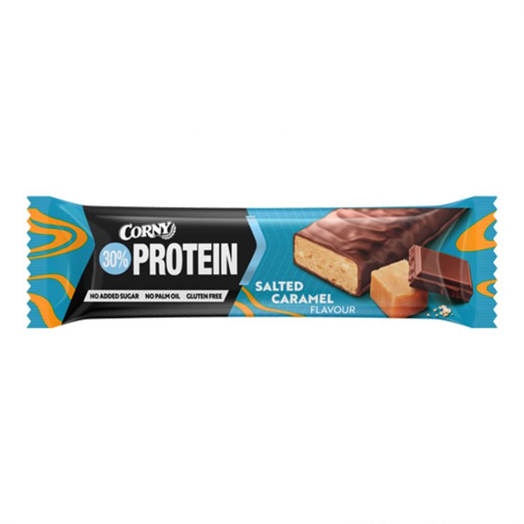 CORNY Protein 30 % proteínová tyčinka slaný karamel 50 g