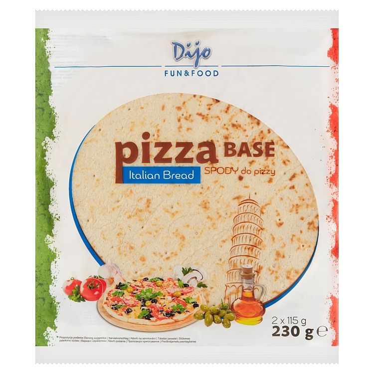 DIJO Predpečené pšeničné korpusy na pizzu 230 g