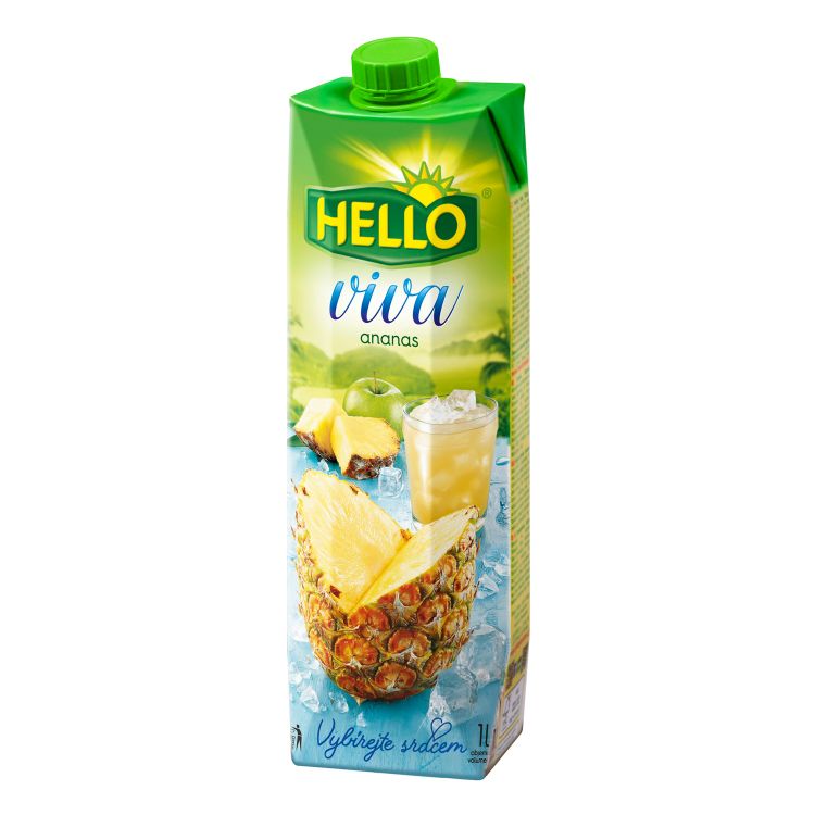 Hello Viva Ananasový ovocný nápoj 1 l