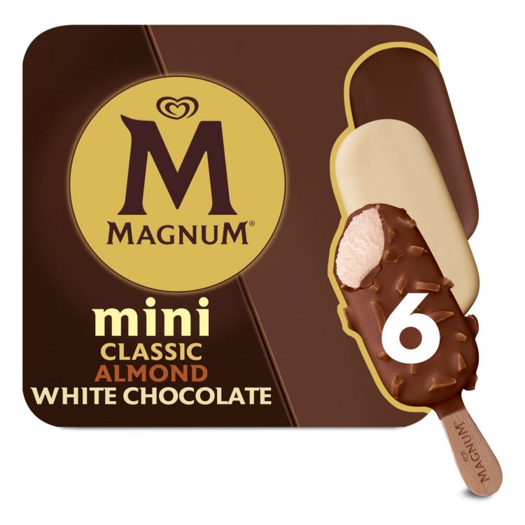 Magnum Mini Classic, Almond, White 6 x 55ml