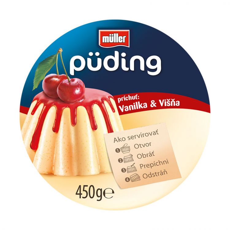 Müller Püding- Krupica Vanilka/Višňa 450 g
