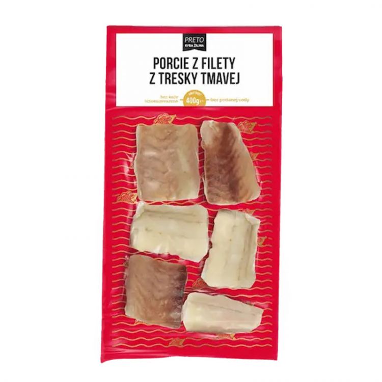 Preto Porcie z filety z tresky tmavej 400g