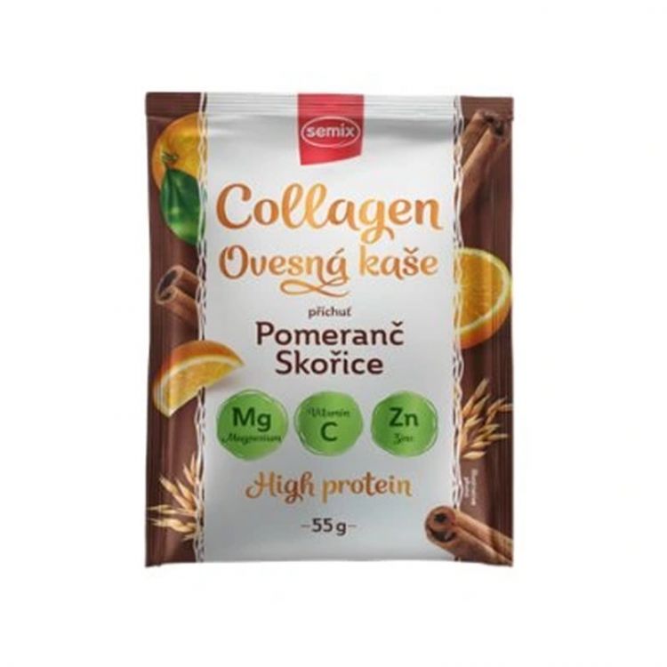 Semix Kolagénová ovsená kaša pomaranč škorica s proteínom a vitamínmy 55g