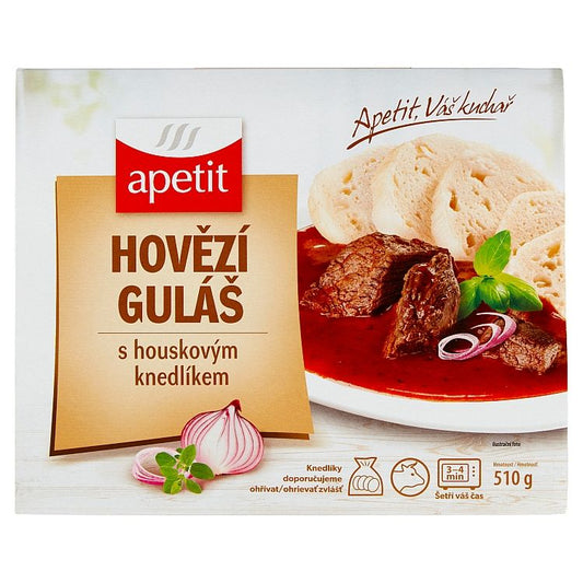 Apetit Hovädzí guláš, žemľová knedľa 510g