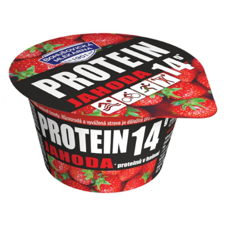 Bohušovická mliekáreň Protein tvaroh jahoda 140 g