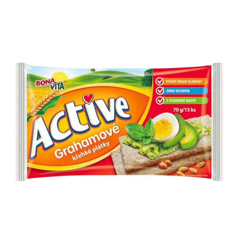 Bonavita Active krehké plátky grahamové 70g