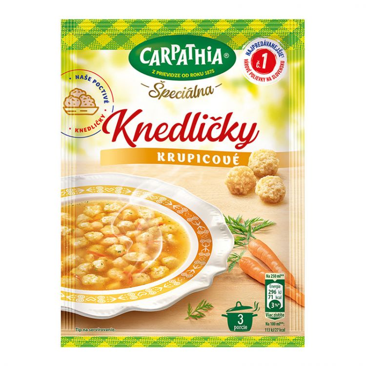 Carpathia Špeciálna polievka s krupicovými knedličkami vrecko 50 g