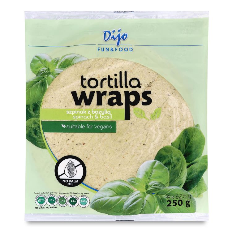 DIJO Tortilla Špenátovo- Bazalková 250 g