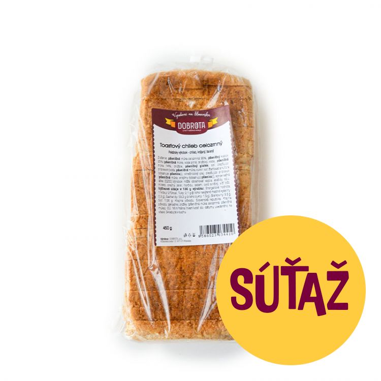 Dobrota Toast celozrnný 450g