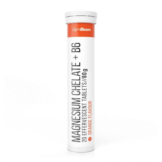 GymBeam Magnézium chelát + B6 šumivý mango 20 tab