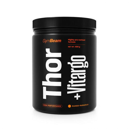 GymBeam Predtréningový stimulant Thor Fuel + Vitargo mango maracuja 600 g