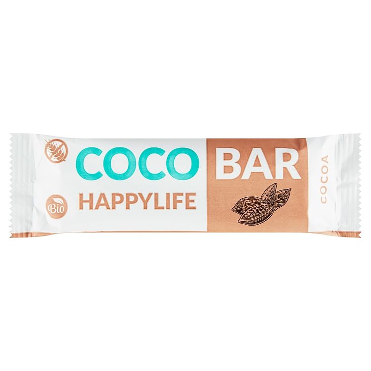 HAPPYLIFE COCO BAR - Kokosová tyčinka s kakaom BIO 40g