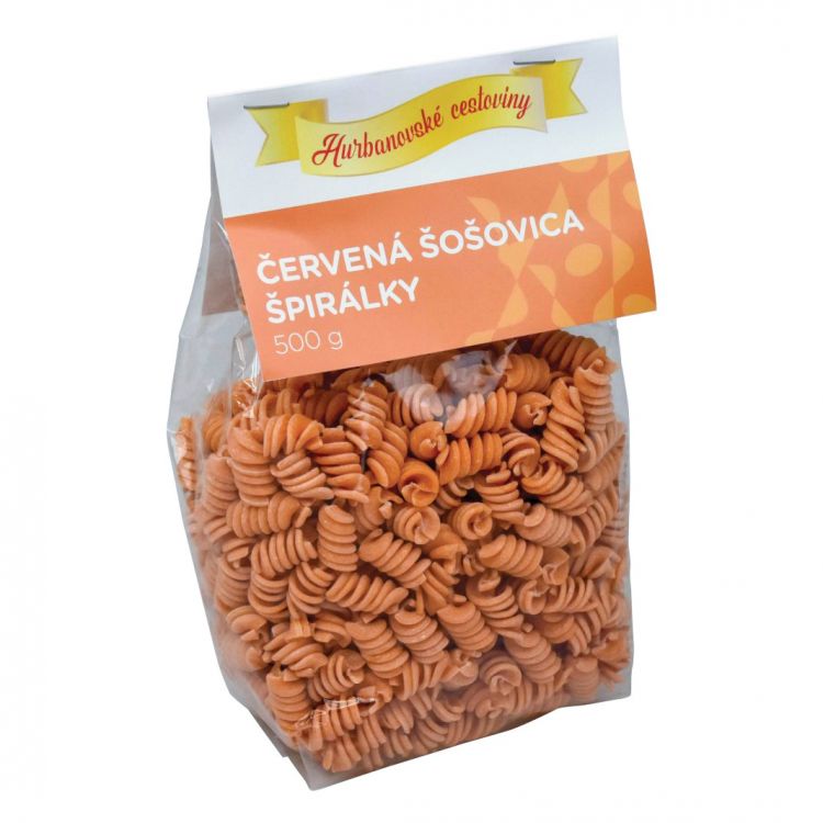 Hurbanovské cestoviny Šošovicové špirálky 500 g