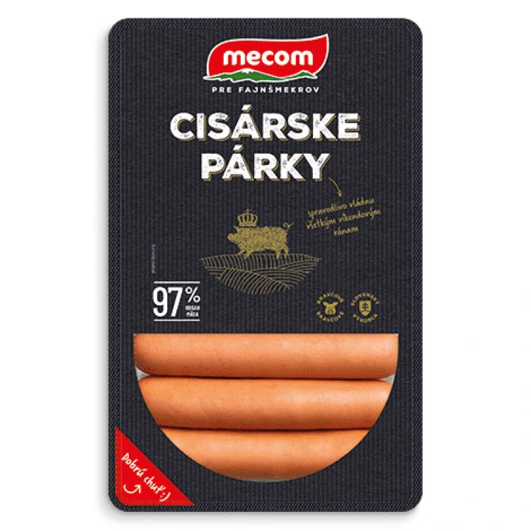 Mecom Cisárske párky 97% mäsa 200 g