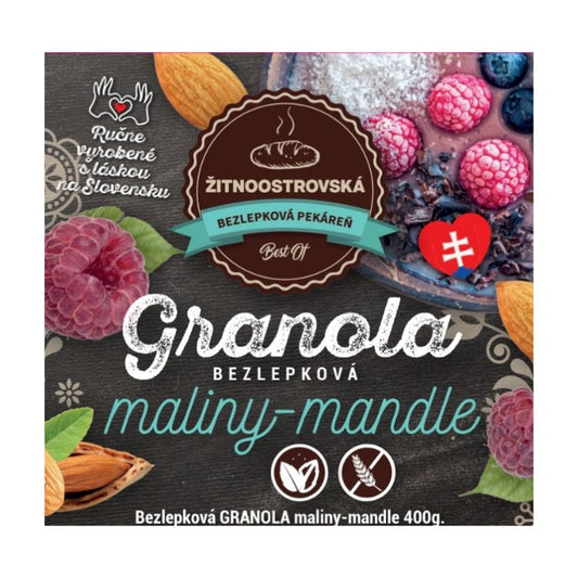 ŽBP Bezlepková granola maliny-mandle 400g